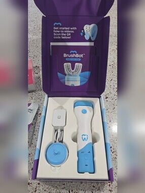 Willow BrushBot Rechargeable Toothbrush - Blue & White